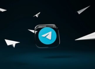 5 Sites to Get Buy Telegram Group Members a blue button with a white arrow on it