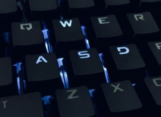 black and white computer keyboard