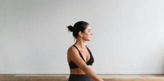 woman performing yoga