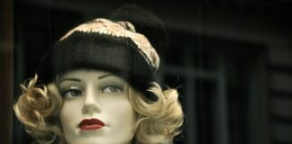 bobble hat on mannequin's head