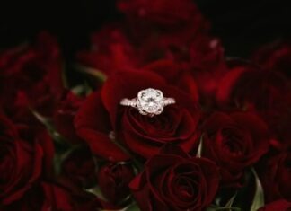 Why Should I Buy Lab Grown Diamonds? silver-colored ring on top of red roses