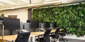 black office rolling chairs and table