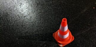 orange and white traffic cone
