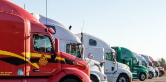 truck, semi, transportation
