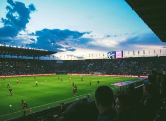 people watching soccer arena