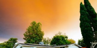 landscape photography of bungalow house