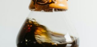 clear glass jar with liquid