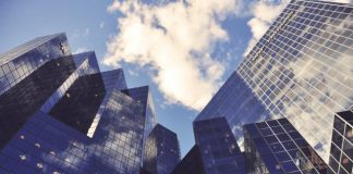 low angle photo of curtain wall building