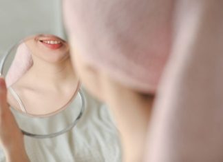 a woman wearing a white shirt