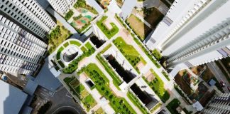 aerial photography of buildings