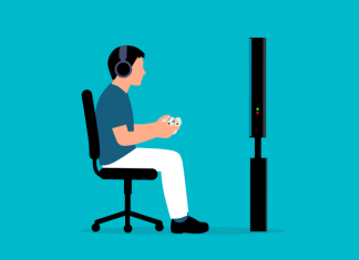 gaming, gamer, video game, console, headphones, controller, playing, entertainment, male, technology, digital, screen, sitting, hobby, internet, online