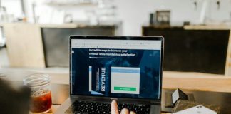 turned-on MacBook