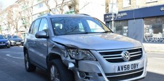 a car that has been hit by another car