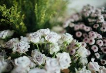 High-End Floral Arrangements That Wow Any Audience white roses in tilt shift lens
