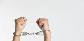 person showing handcuff