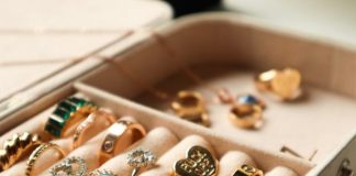a box filled with lots of different types of rings