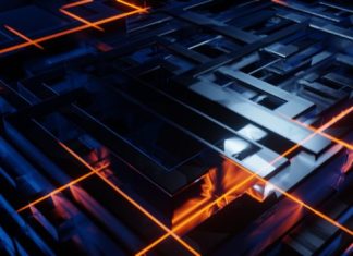 Why AI Development Services Are Key to Digital Transformation an abstract background with lines and shapes