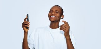 a person holding a phone