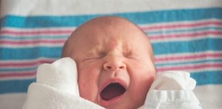 baby yawning