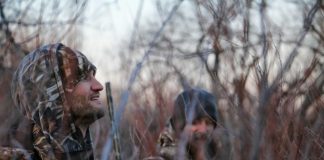 two men's inside forest