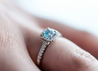 Signs Your Engagement Ring Needs Immediate Resizing person showing silver-colored ring with gemstone