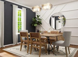 Bold Colors and Textures That Make a Statement a dining room with a table and chairs