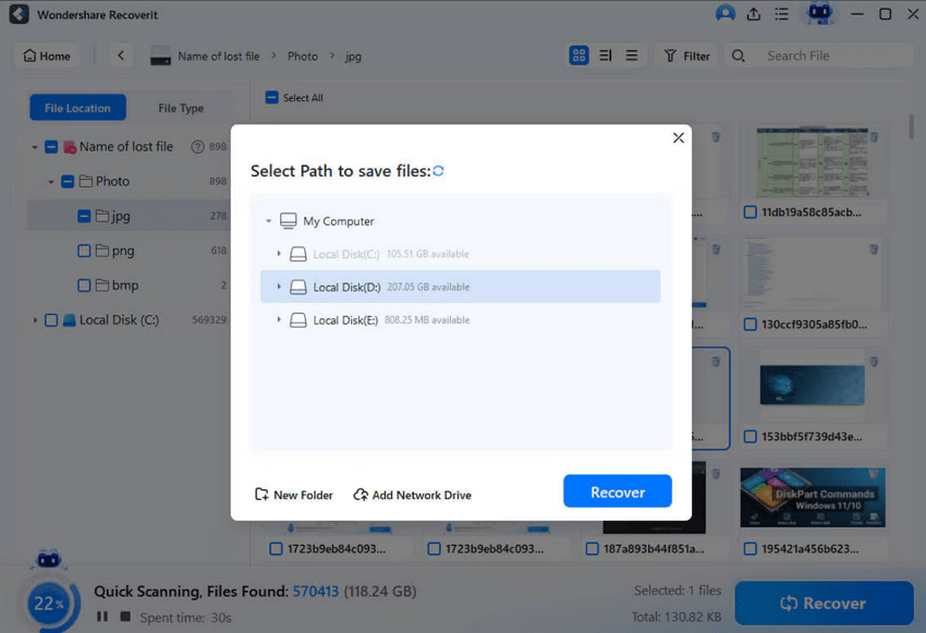 access sd card recovery feature recoverit