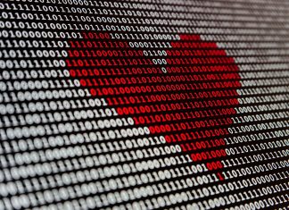 a heart is shown on a computer screen