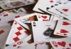 scattered playing cards