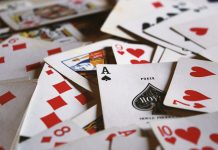 scattered playing cards