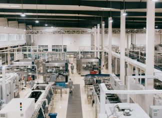 a factory filled with lots of machines and equipment
