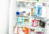 a refrigerator filled with lots of food and drinks