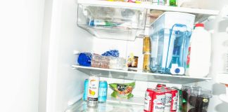 a refrigerator filled with lots of food and drinks