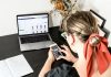 How To Improve Ecommerce Conversion Rates Through Website Optimization woman in orange shirt using iphone