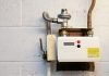 white and black water heater