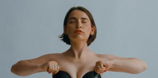 woman in black tube top